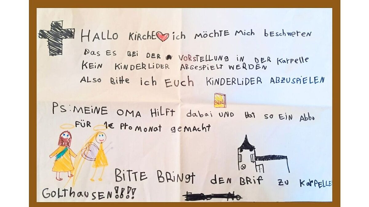 Kleiner Brief mit großer Bitte