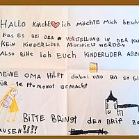 Kleiner Brief mit großer Bitte