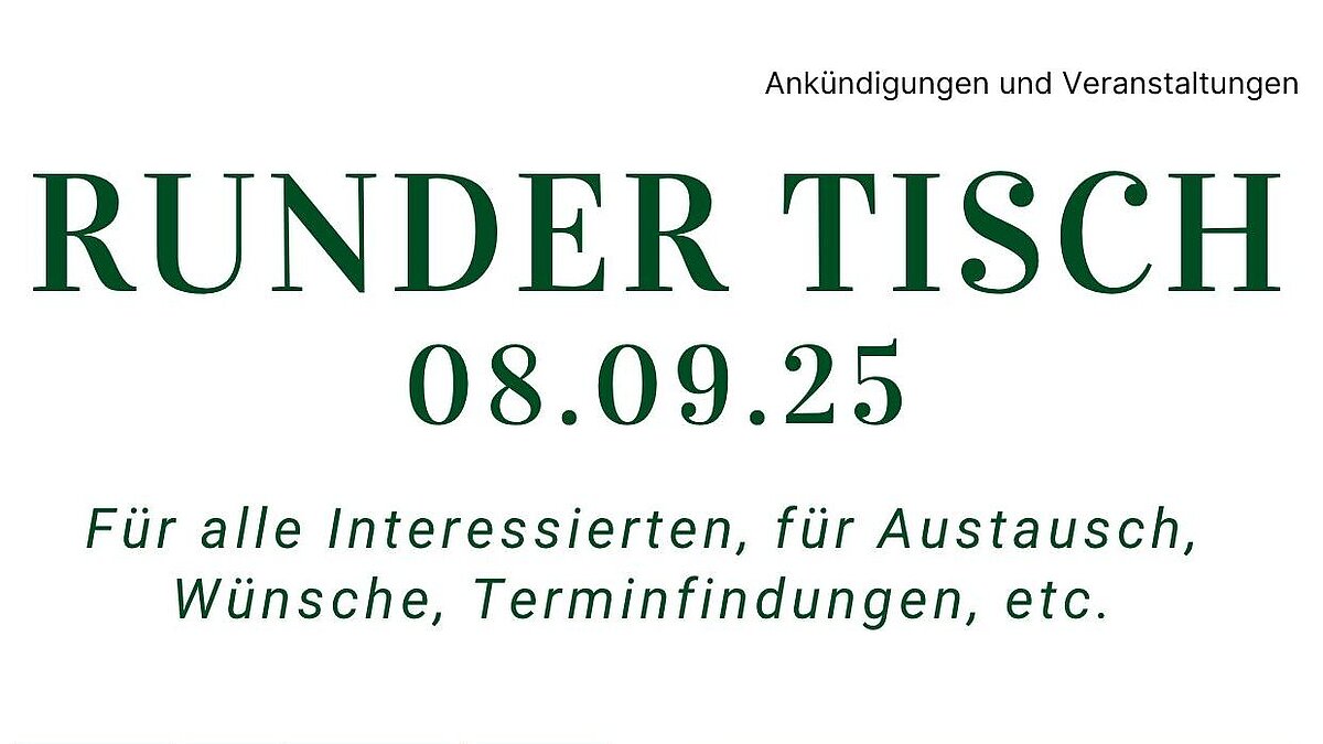 Runder Tisch -Sankt Martin u. Weihnachten-