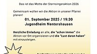 Planung der Sternsingeraktion