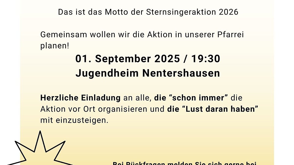 Planung der Sternsingeraktion