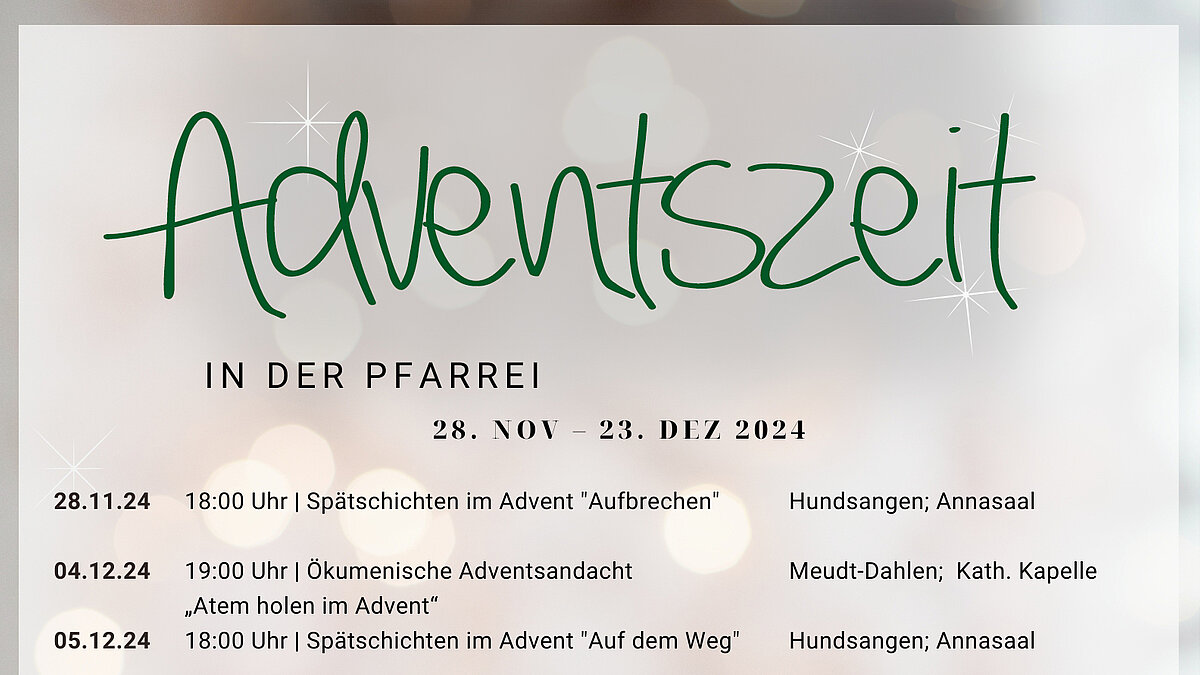 Adventszeit in der Pfarrei