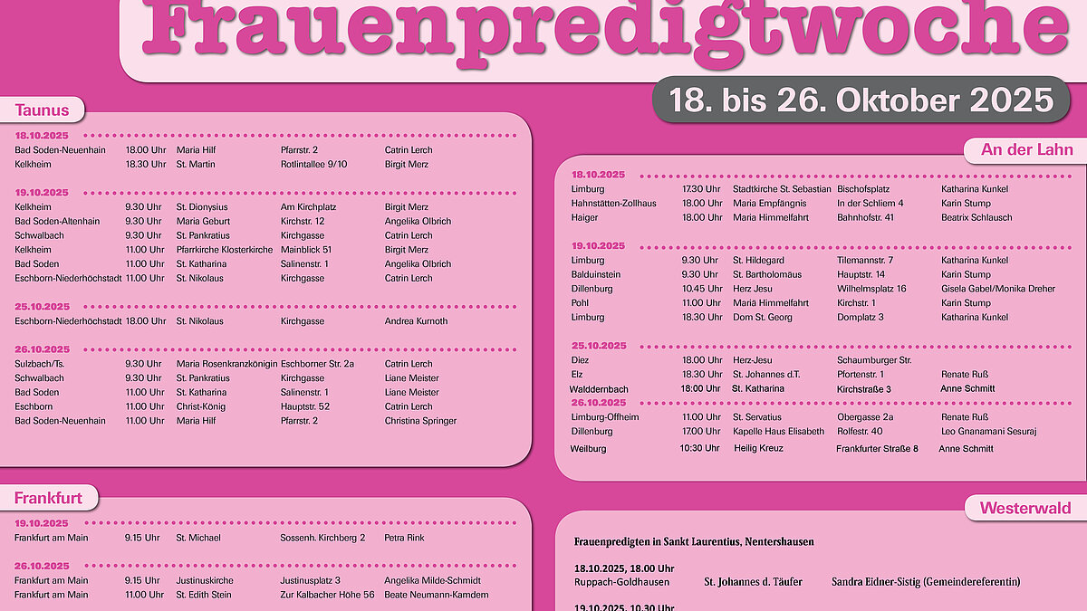 Frauenpredigtwoche - wir sind dabei!